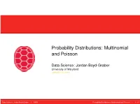 Probability Distributions: Multinomial and Poisson