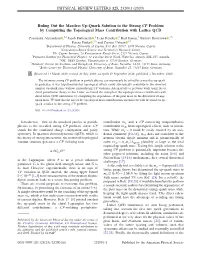 Ruling out the Massless Up-Quark Solution to the Strong CP Problem by Computing the Topological Mass Contribution with Lattice QCD