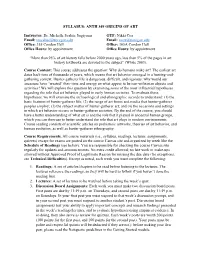 SYLLABUS: ANTH 349 ORIGINS of ART Instructor