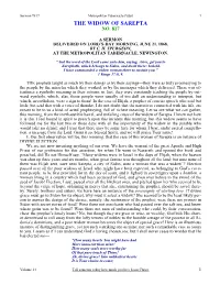 The Widow of Sarepta No