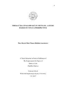 Theravāda Upasampadā in Vietnam: a Study Based on Vinaya Perspective
