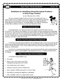 Visual Perceptual Skills