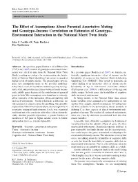 Environment Interaction in the National Merit Twin Study