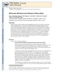 Multimodal, Multidimensional Models of Mouse Brain