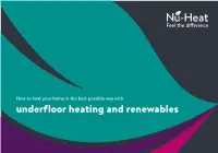 Underfloor Heating and Renewables