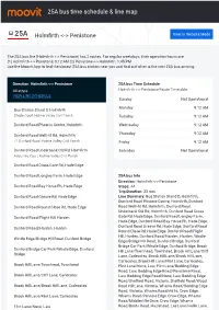 25A Bus Time Schedule & Line Route