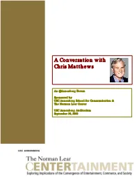 A Conversation with Chris Matthews