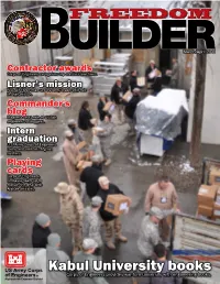 Kabul University Books Corps of Engineers Provides War-Torn University with Engineering Books