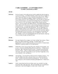 Carl Sanders: a Conversation Closed Captioning Script