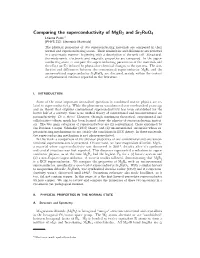 Comparing the Superconductivity of Mgb2 and Sr2ruo4