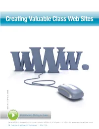 Creating Valuable Class Web Sites