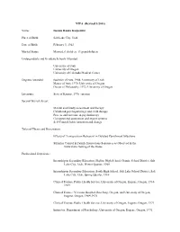 (Revised 1/2011) Name: Dennis Hanks