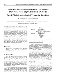 Simulation and Measurement of the Transmission Distortions of the Digital Television DVB-T/H Part 1: Modulator for Digital Terrestrial Television
