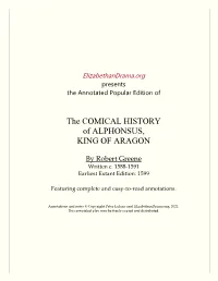 The COMICAL HISTORY of ALPHONSUS, KING of ARAGON