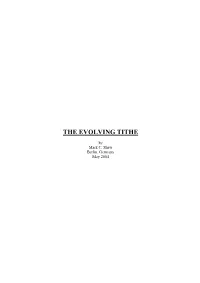 The Evolving Tithe