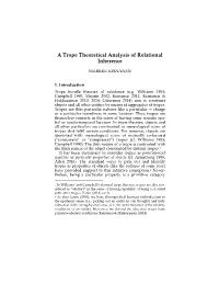 A Trope Theoretical Analysis of Relational Inherence