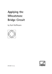 Applying the Wheatstone Bridge Circuit by Karl Hoffmann