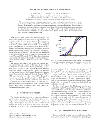 Parity and Predictability of Competitions