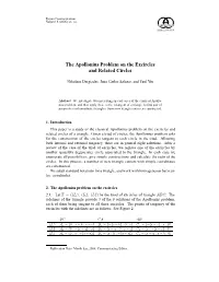 The Apollonius Problem on the Excircles and Related Circles