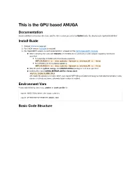 This Is the GPU Based ANUGA
