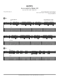 As Recorded by Blink-182 (From the 2003 Album "Blink-182")