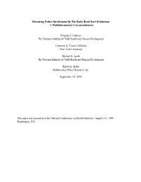 Measuring Father Involvement in the Early Head Start Evaluation: a Multidimensional Conceptualization