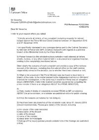Mr Navartne Request-328569-A2fcabd0@Whatdotheyknow.Com FOI Reference: FOI322856 10/05/2016 Dear Mr Navartne
