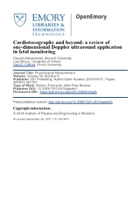 Cardiotocography and Beyond: a Review of One