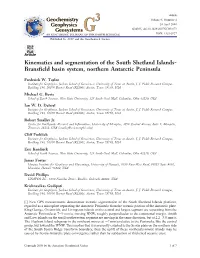 Kinematics and Segmentation of the South Shetland Islands- Bransfield Basin System, Northern Antarctic Peninsula