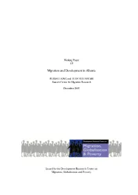 Migration and Development in Albania