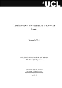 The Practical Use of Cosmic Shear As a Probe of Gravity