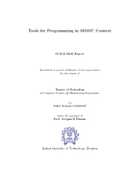 Tools for Programming in MOOC Context