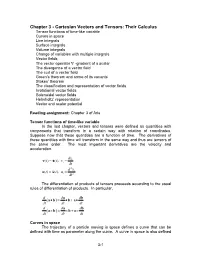 Chapter 3 Cartesian Vectors and Tensors: Their Calculus