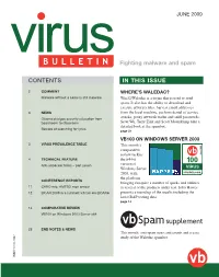 CONTENTS in THIS ISSUE Fighting Malware and Spam