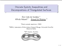 Discrete Systolic Inequalities and Decompositions of Triangulated Surfaces