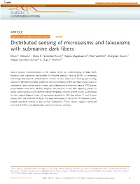 Distributed Sensing of Microseisms and Teleseisms with Submarine Dark ﬁbers