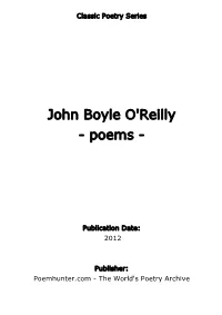 John Boyle O'reilly - Poems