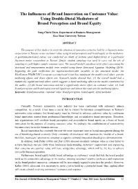 Using Double-Distal Mediators of Brand Perception and Brand Equity