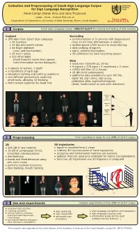 Collection and Preprocessing of Czech Sign Language Corpus For