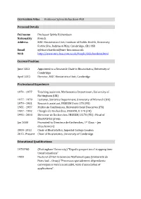Full CV Prof Sylvia Richardson