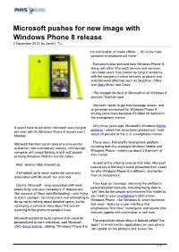 Microsoft Pushes for New Image with Windows Phone 8 Release 2 November 2012, by Janet I