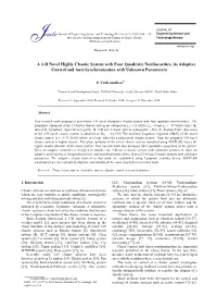 A 3-D Novel Highly Chaotic System with Four Quadratic Nonlinearities, Its Adaptive Control and Anti-Synchronization with Unknown Parameters
