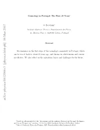 Cosmology in Portugal: the First 20 Years