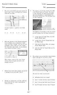 Homework # 4 Relative Dating Section: Name: Date: 1. the Cross