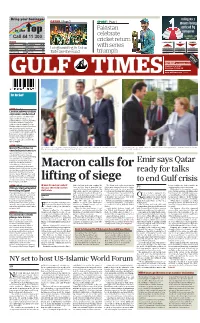 Macron Calls for Lifting of Siege