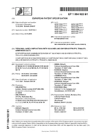 Personal Care Compositions with Silicones And