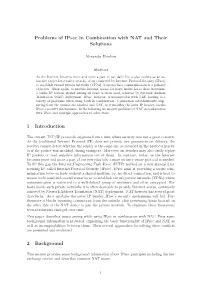 Problems of Ipsec in Combination with NAT and Their Solutions