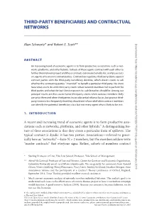 Third-Party Beneficiaries and Contractual Networks