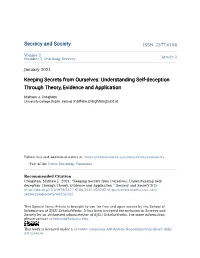 Understanding Self-Deception Through Theory, Evidence and Application