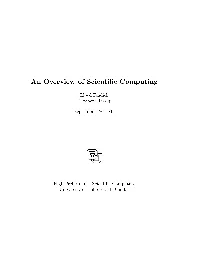 An Overview of Scientific Computing